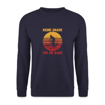 Keine Gnade für die Wade Rennradfahrer Rennrad - Unisex Pullover - Navy - Vorne - Alina (178cm) & Michal (187cm)