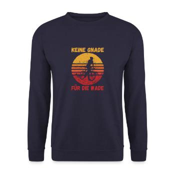 Keine Gnade für die Wade Rennradfahrer Rennrad - Unisex Pullover - Navy - Vorne - Alina (178cm) & Michal (187cm)