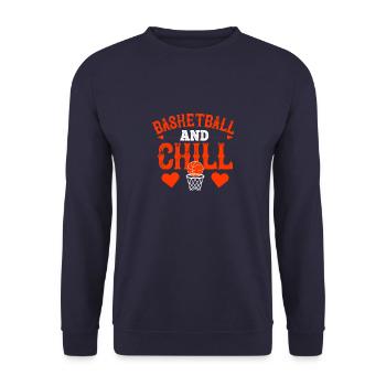 Basket &chill - Sweat-shirt Unisexe - marine - Devant - Alina (178cm) & Michal (187cm)
