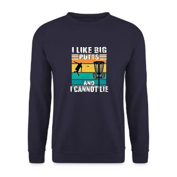 Disc Golf Frisbee Ultimate Frisbee Disc Golf - Unisex Sweatshirt - navy - Front - Alina (178cm) & Michal (187cm)