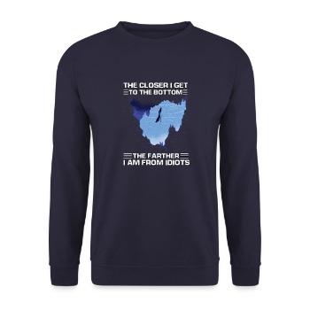 Sea Diving Hobby Diving Snorkeler - Unisex Sweatshirt - navy - Front - Alina (178cm) & Michal (187cm)