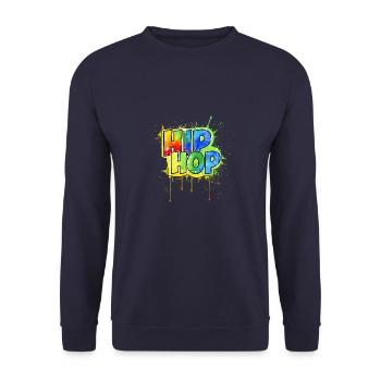 hip hop - Sweat-shirt Unisexe - marine - Devant - Alina (178cm) & Michal (187cm)