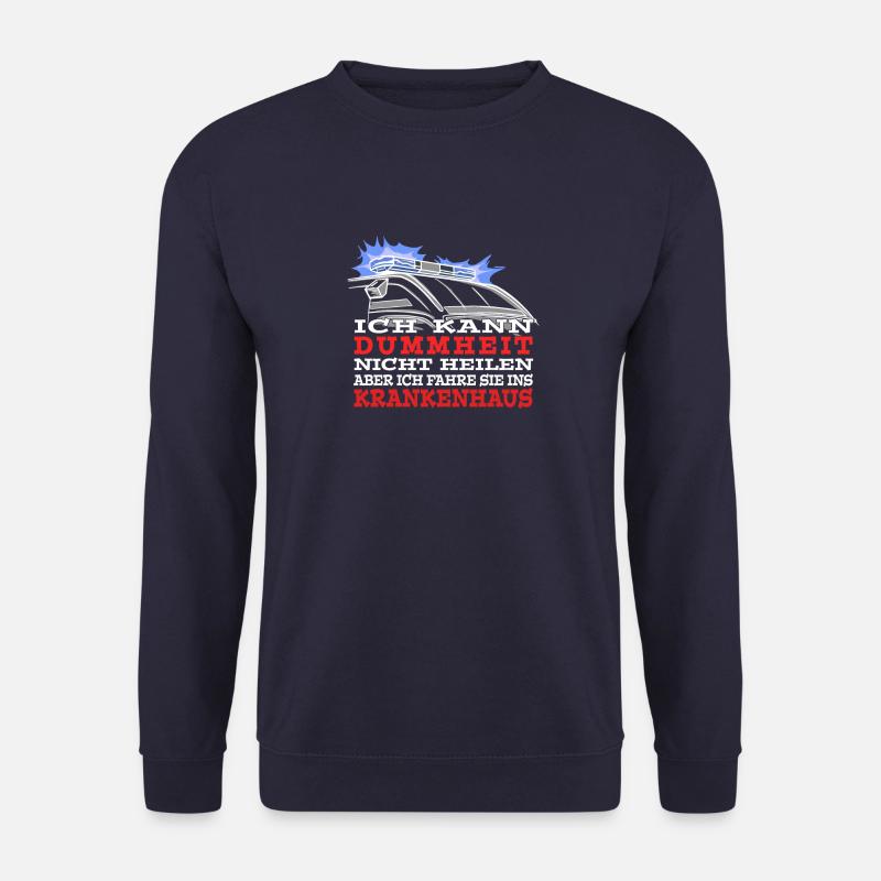 Rettungsdienst Dummheit Krankenhaus Sanitäter - Unisex Pullover - Navy