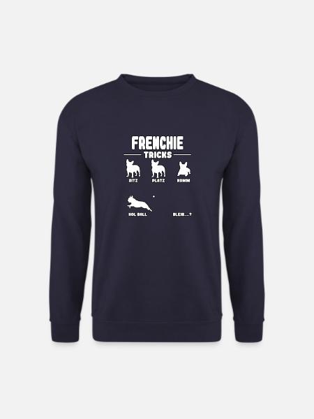 Witziges Französische Bulldogge Frenchie Hunde - Unisex Pullover - Navy
