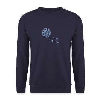 Dart Board Darts - Unisex Sweatshirt - navy - Front - Alina (178cm) & Michal (187cm)