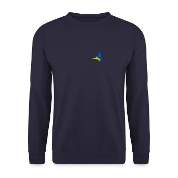Petite colombe blanche de la paix - Sweat-shirt Unisexe - marine - Devant - Alina (178cm) & Michal (187cm)