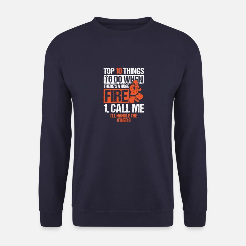 pompier pompier pompier pompier volontaire - Sweat-shirt Unisexe - marine