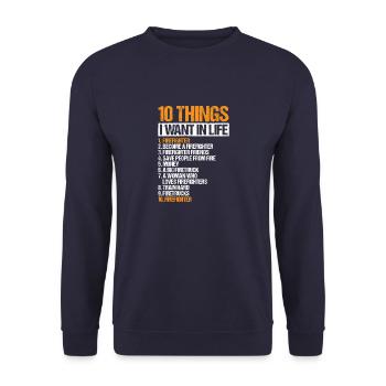 pompier pompier pompier pompier volontaire - Sweat-shirt Unisexe - marine - Devant - Alina (178cm) & Michal (187cm)