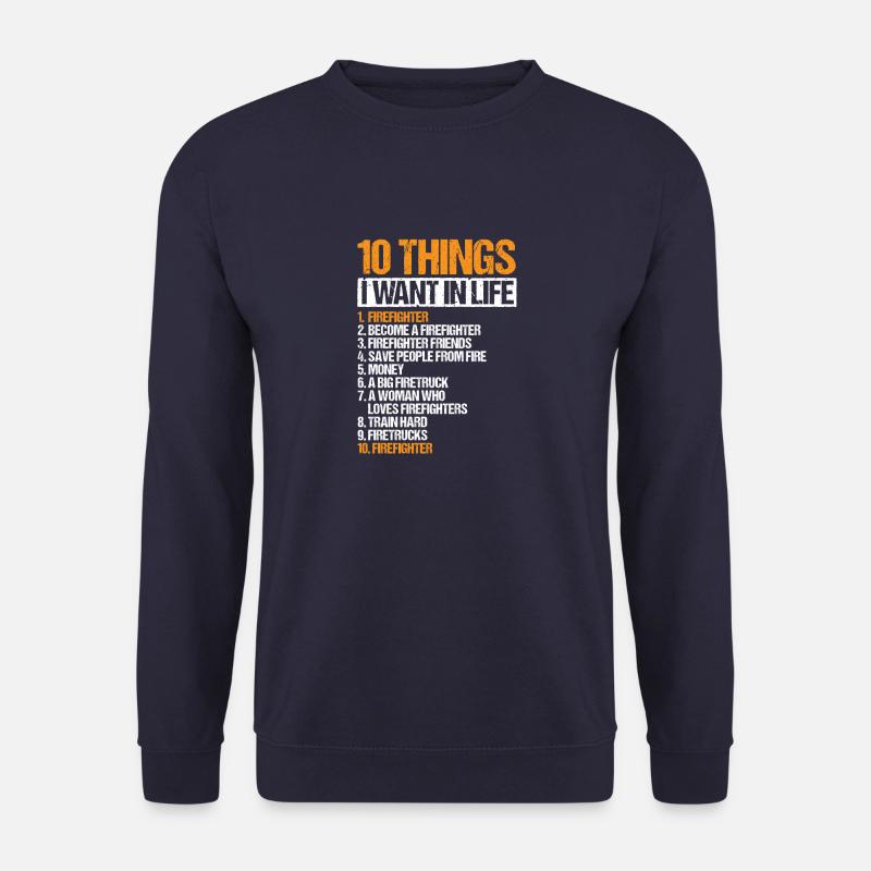 pompier pompier pompier pompier volontaire - Sweat-shirt Unisexe - marine