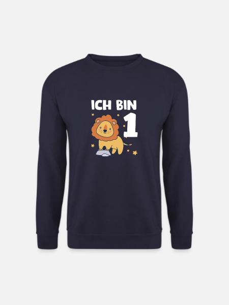 1. Geburtstag Süßer Löwe - 1 Jahr Alt Geschenk - Unisex Pullover - Navy