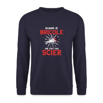 Cadeau bricoleur drôle homme humour bricolage - Sweat-shirt Unisexe - marine - Devant - Alina (178cm) & Michal (187cm)