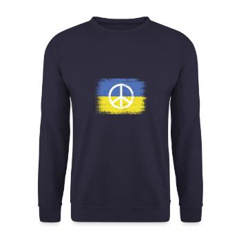 Ukraine Peace Flag Ukrainian Patriot Peace - Unisex Sweatshirt - navy - Front - Alina (178cm) & Michal (187cm)