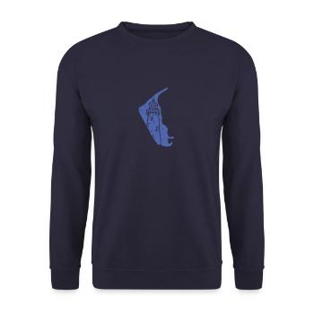 Amrum Île de la mer du Nord grunge - Sweat-shirt Unisexe - marine - Devant - Alina (178cm) & Michal (187cm)