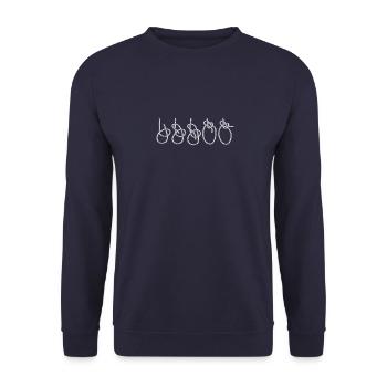 Segeln Knoten Palstek - Unisex Pullover - Navy - Vorne - Alina (178cm) & Michal (187cm)
