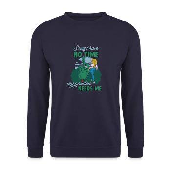 Drôle de tenue de jardinier amateur drôle de jardinier - Sweat-shirt Unisexe - marine - Devant - Alina (178cm) & Michal (187cm)