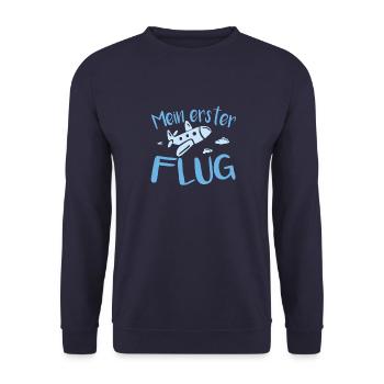 Mein Erster flug - Unisex Pullover - Navy - Vorne - Alina (178cm) & Michal (187cm)