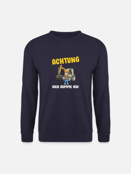 Lustiges Bagger Geschenk - Jungen Bagger - Unisex Pullover - Navy