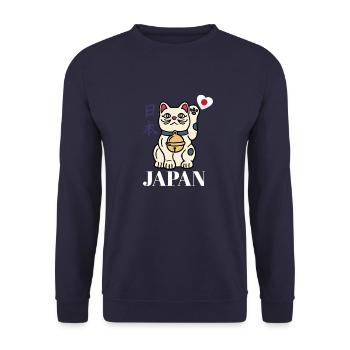 japan - Sweat-shirt Unisexe - marine - Devant - Alina (178cm) & Michal (187cm)