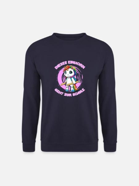Dieses Einhorn Geht Zur Schule - Einhorn Schüler - Unisex Pullover - Navy
