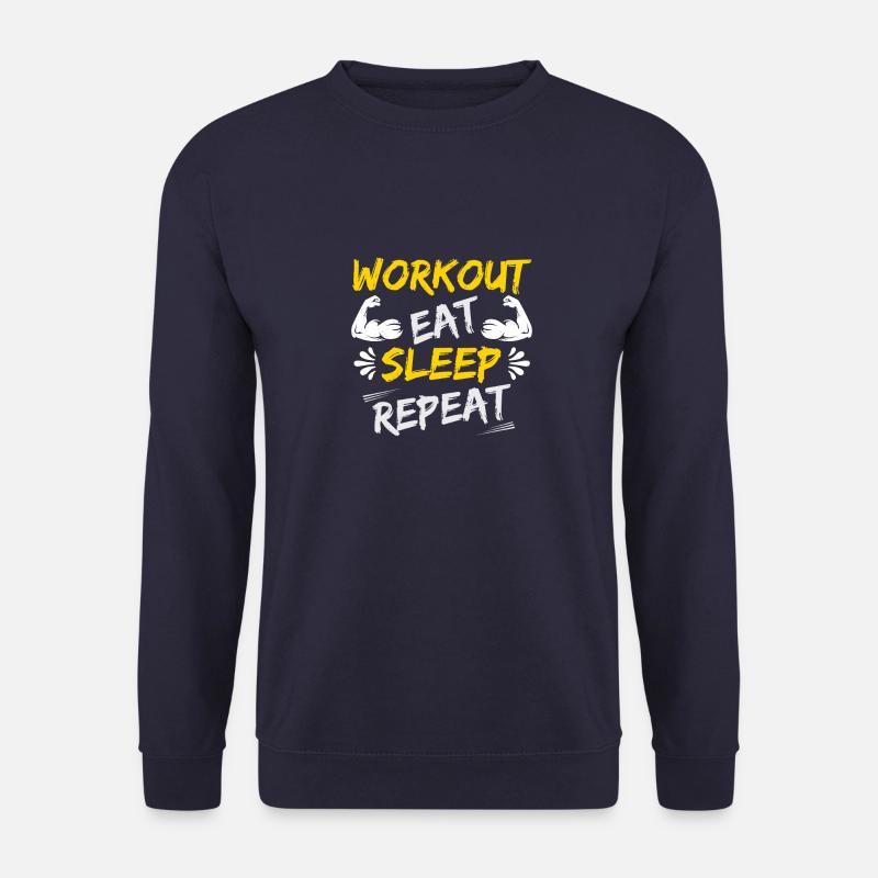 entraînement manger dormir répéter - Sweat-shirt Unisexe - marine
