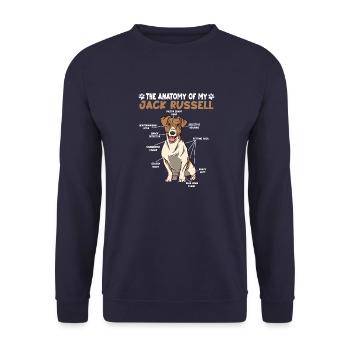 Jack Russell Petting Guide Dog Owner Yes - Unisex Sweatshirt - navy - Front - Alina (178cm) & Michal (187cm)