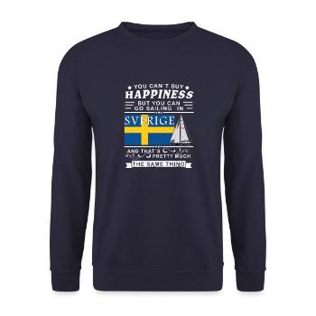 Sweden sail Sverige Ostsee Schäre Gift idea - Unisex Sweatshirt - navy - Front - Alina (178cm) & Michal (187cm)