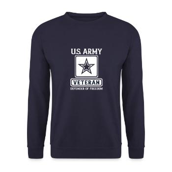 Veteran Verteidiger der Freiheit - Unisex Pullover - Navy - Vorne - Alina (178cm) & Michal (187cm)