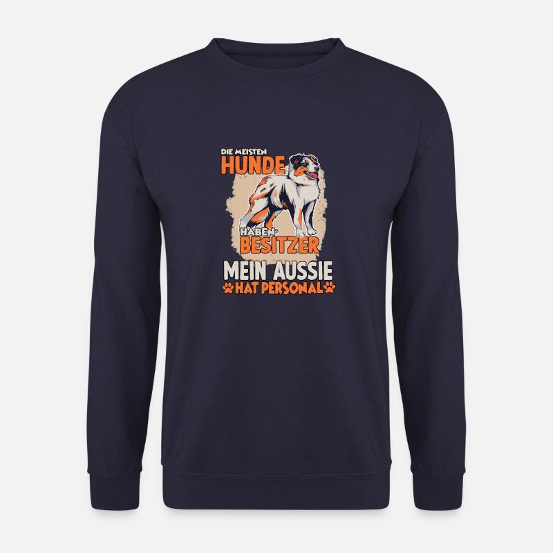Australian Shepherd Hundebesitzer lustiges Aussie - Unisex Pullover - Navy