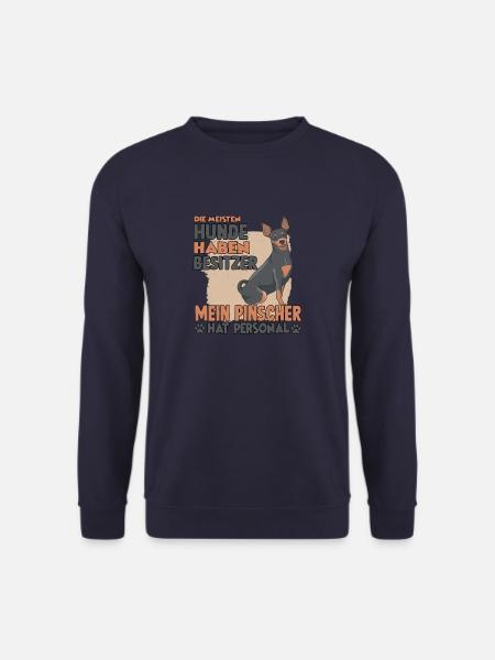 Pinscher Hundebesitzer lustiges Rehpinscher Hunde - Unisex Pullover - Navy