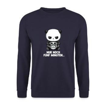 Lustiges Gaming Geschenk - Zocken Gaming Panda - Unisex Pullover - Navy - Vorne - Alina (178cm) & Michal (187cm)