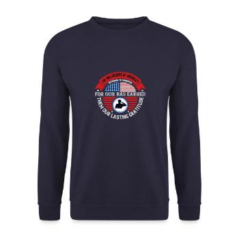 La volonté des vétérans américains - Sweat-shirt Unisexe - marine - Devant - Alina (178cm) & Michal (187cm)