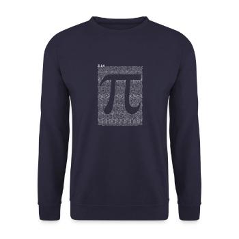 10000 Ziffern Pi-Zeichen - Mathematik Mathematik - 10k Wortspiel - Unisex Pullover - Navy - Vorne - Alina (178cm) & Michal (187cm)