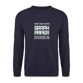 Lustige Mathematik Kunst Mathematik Student Mathe Lover Cool - Unisex Pullover - Navy - Vorne - Alina (178cm) & Michal (187cm)