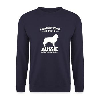 Drôle d’amoureux des chiens de berger australien au S - Sweat-shirt Unisexe - marine - Devant - Alina (178cm) & Michal (187cm)