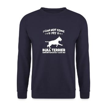 Bull Terrier Propriétaire de chien Chien Sport Bull Terrier - Sweat-shirt Unisexe - marine - Devant - Alina (178cm) & Michal (187cm)