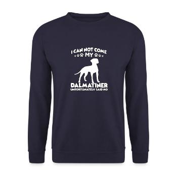 Les dalmatiens vont se promener drôle propriétaire de chien Da - Sweat-shirt Unisexe - marine - Devant - Alina (178cm) & Michal (187cm)