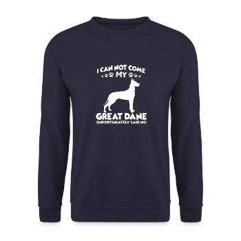 German Great Dane dog sport funny dog training Deu - Unisex Sweatshirt - navy - Front - Alina (178cm) & Michal (187cm)