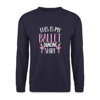 Ballerina Klassisches Ballett Lifestyle Tanz Gesch - Unisex Pullover - Navy - Vorne - Alina (178cm) & Michal (187cm)