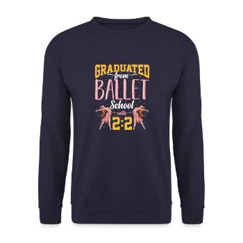 Ballet Danse Ballerine Classique Style de vie Geschen - Sweat-shirt Unisexe - marine - Devant - Alina (178cm) & Michal (187cm)