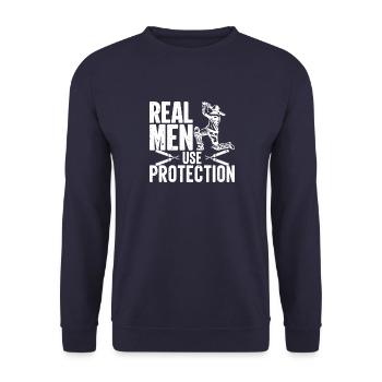 Athletes Sports Game Baseball Catcher Lifestyle - Unisex Sweatshirt - navy - Front - Alina (178cm) & Michal (187cm)