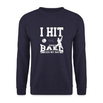 Athlete Lifestyle Sports Game Baseball Catcher - Unisex Sweatshirt - navy - Front - Alina (178cm) & Michal (187cm)