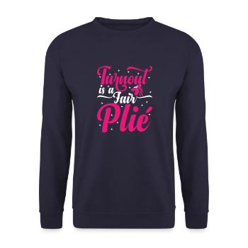 Classical Ballet Dance Ballerina Lifestyle Gesch - Unisex Sweatshirt - navy - Front - Alina (178cm) & Michal (187cm)