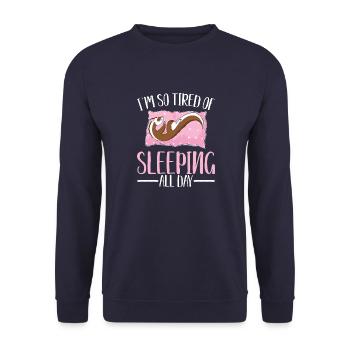 Tierliebhaber Tierrechte Frettchenhalter Lebenssti - Unisex Pullover - Navy - Vorne - Alina (178cm) & Michal (187cm)