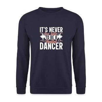 Professional Ballerina Lifestyle Ballet Dance G - Unisex Sweatshirt - navy - Front - Alina (178cm) & Michal (187cm)