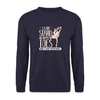 Ballerine classique Lifestyle Ballet Dance Gesche - Sweat-shirt Unisexe - marine - Devant - Alina (178cm) & Michal (187cm)