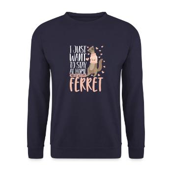Amoureux des animaux Furet Day Lifestyle Ge - Sweat-shirt Unisexe - marine - Devant - Alina (178cm) & Michal (187cm)
