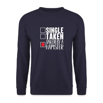 My Lovely Hamster Cute Hamster Pet Owners Ges - Unisex Sweatshirt - navy - Front - Alina (178cm) & Michal (187cm)
