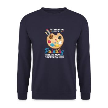 Creative Art Painting Traditional Design Gesch - Unisex Sweatshirt - navy - Front - Alina (178cm) & Michal (187cm)