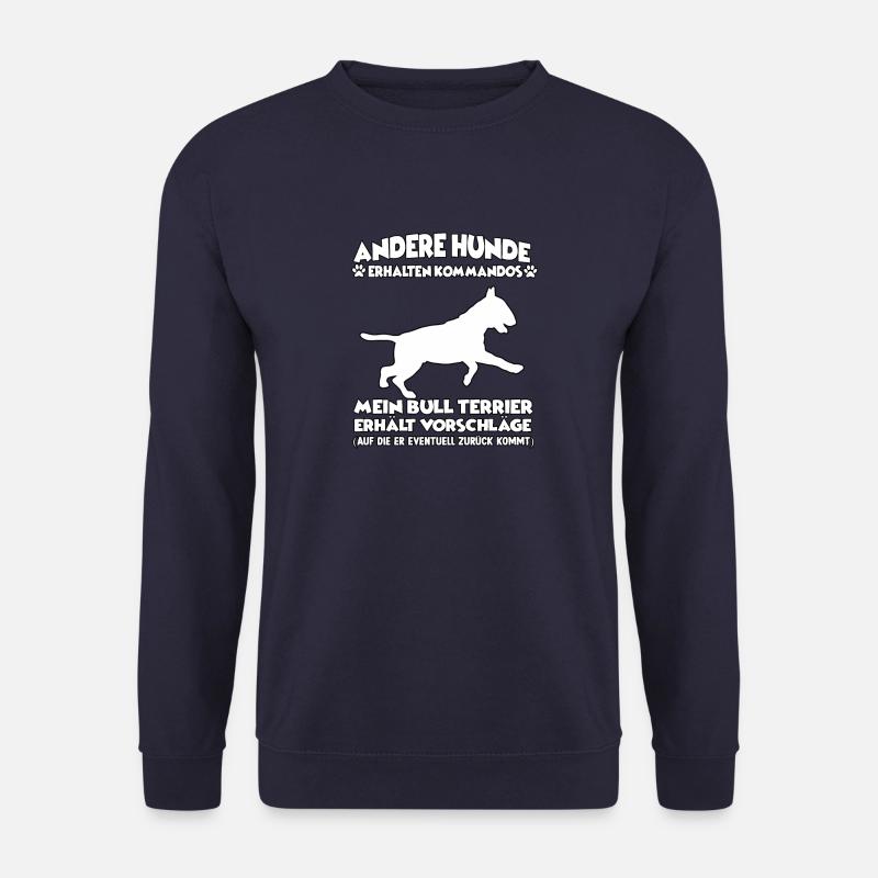 Witziges Obedience Bull Terrier Hundetraining Hund - Unisex Pullover - Navy