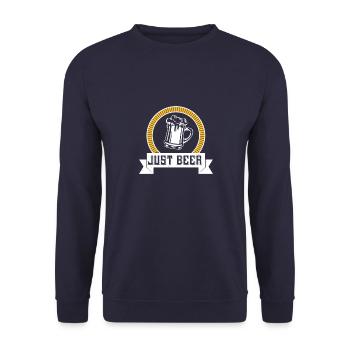 JUSTE DE LA BIÈRE - Sweat-shirt Unisexe - marine - Devant - Alina (178cm) & Michal (187cm)
